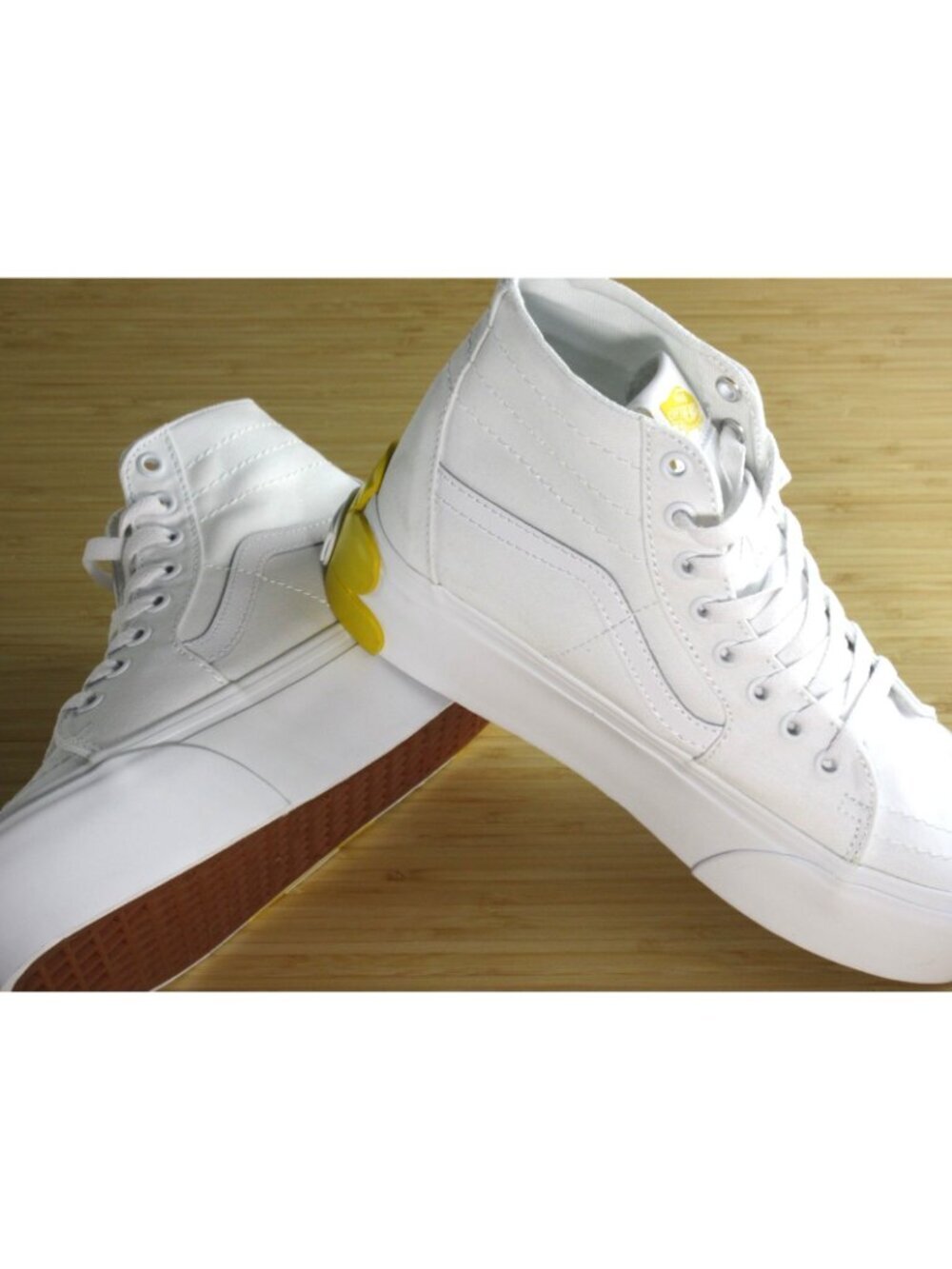 Vans Women's Sk8-Hi Tapered Stackform Platform True White Canvas Shoes Sizes NEW - Picture 4 of 7